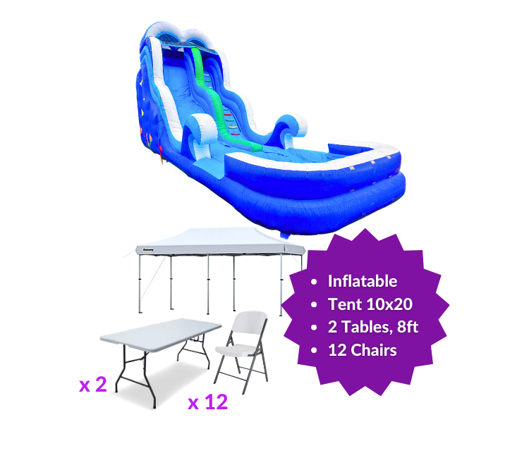 Party Package Blue Wave Splash 20ft