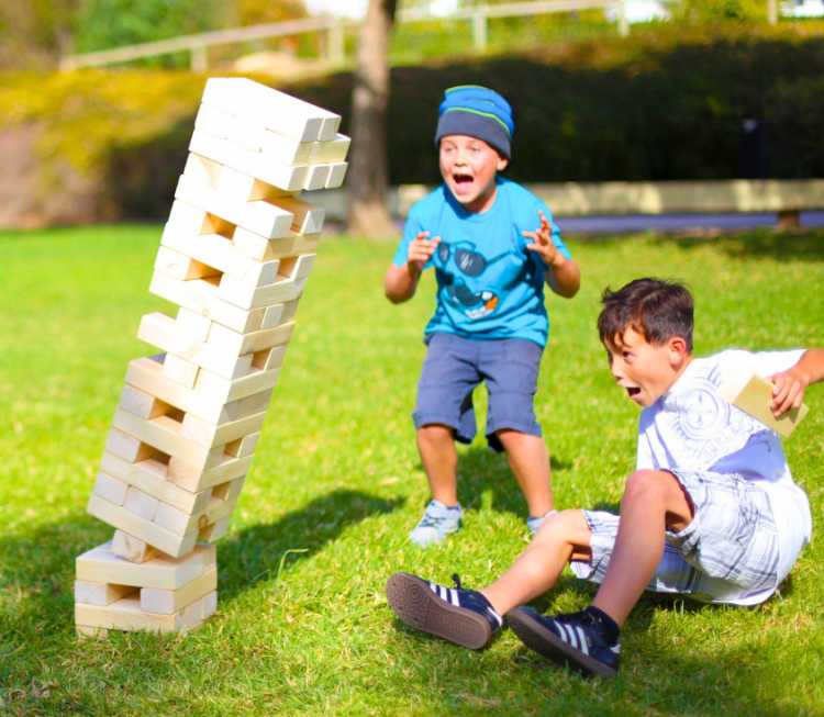 Giant Jenga Tower - Bounce House Boise