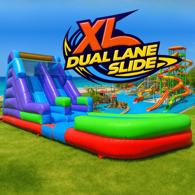 XL Dual Lane Slide With Plunge Pool 19ft
