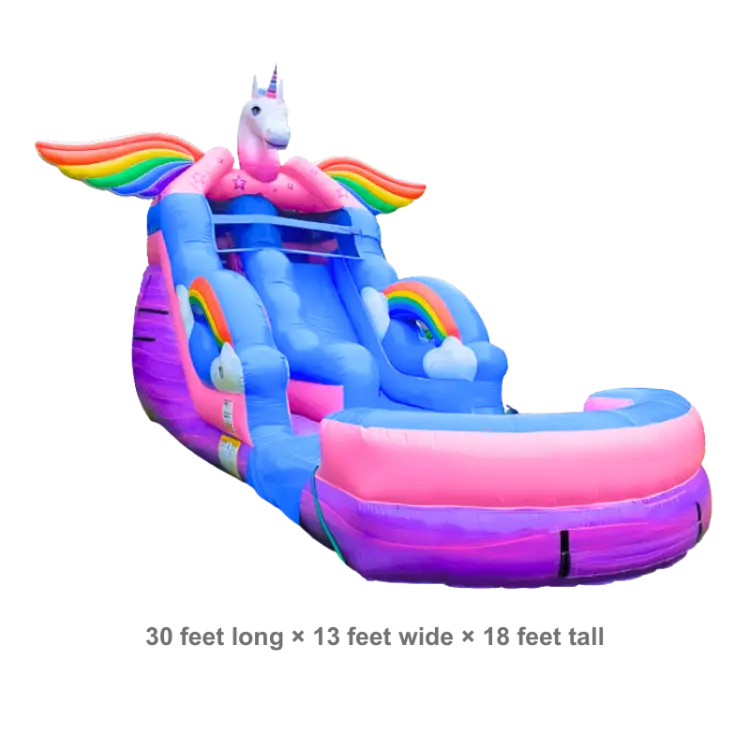 Unicorn Rainbow Slide 18ft